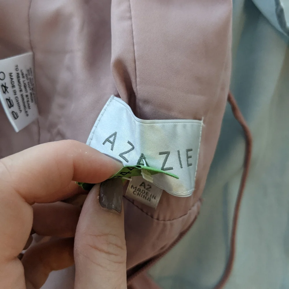 Azazie Blush Bridesmaid Dress Sz A2 - Picture 7 of 16